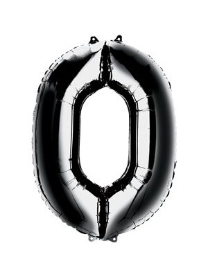 BALÃO PRETO NUMERO 0